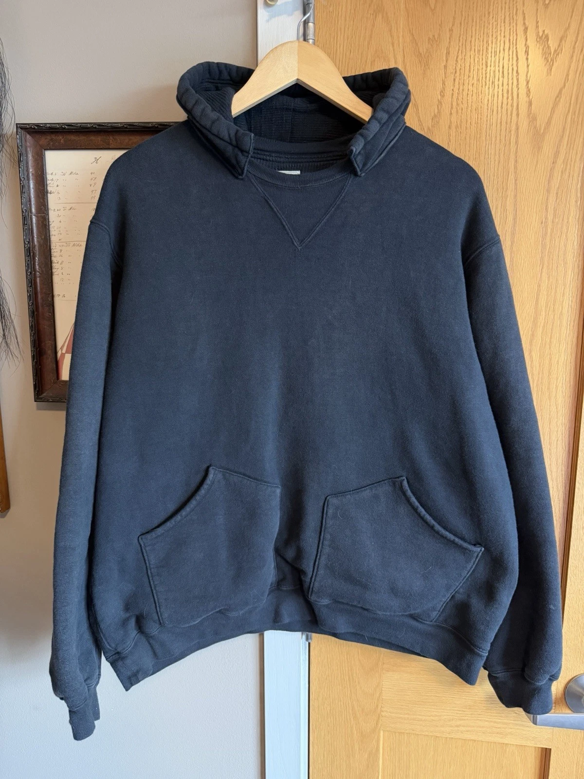 A.Presse Vintage Black Cotton Jersey Thermal Hoodie Size 3 Large
Opens in a new window or tab