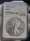 2024 US Silver Eagle $1 NGC MS70.