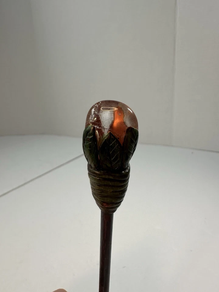 Деревянная палочка для волос хрустальный стеклянный акцент - Изображение 3 из 4