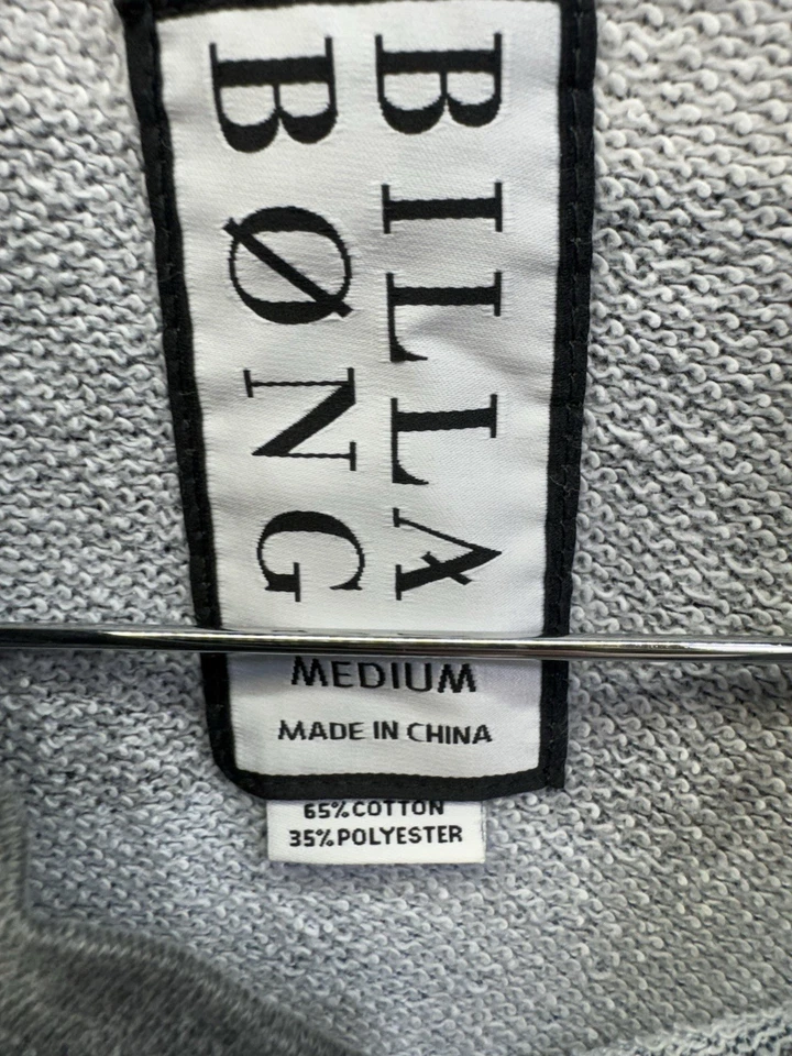 Billabong Hoodie Women's Size M Grey/White/Blue POE - Image 2 of 4