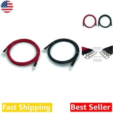 Fully Assembled 4 Gauge Marine Battery Cables, 3ft, USCG/ABYC, Tinned Lugs, USA