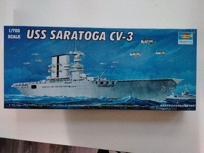 Trumpeter 1/700 Scale USS Saratoga CV-3 Aircraft Carrier Model Kit #05607 SEALED