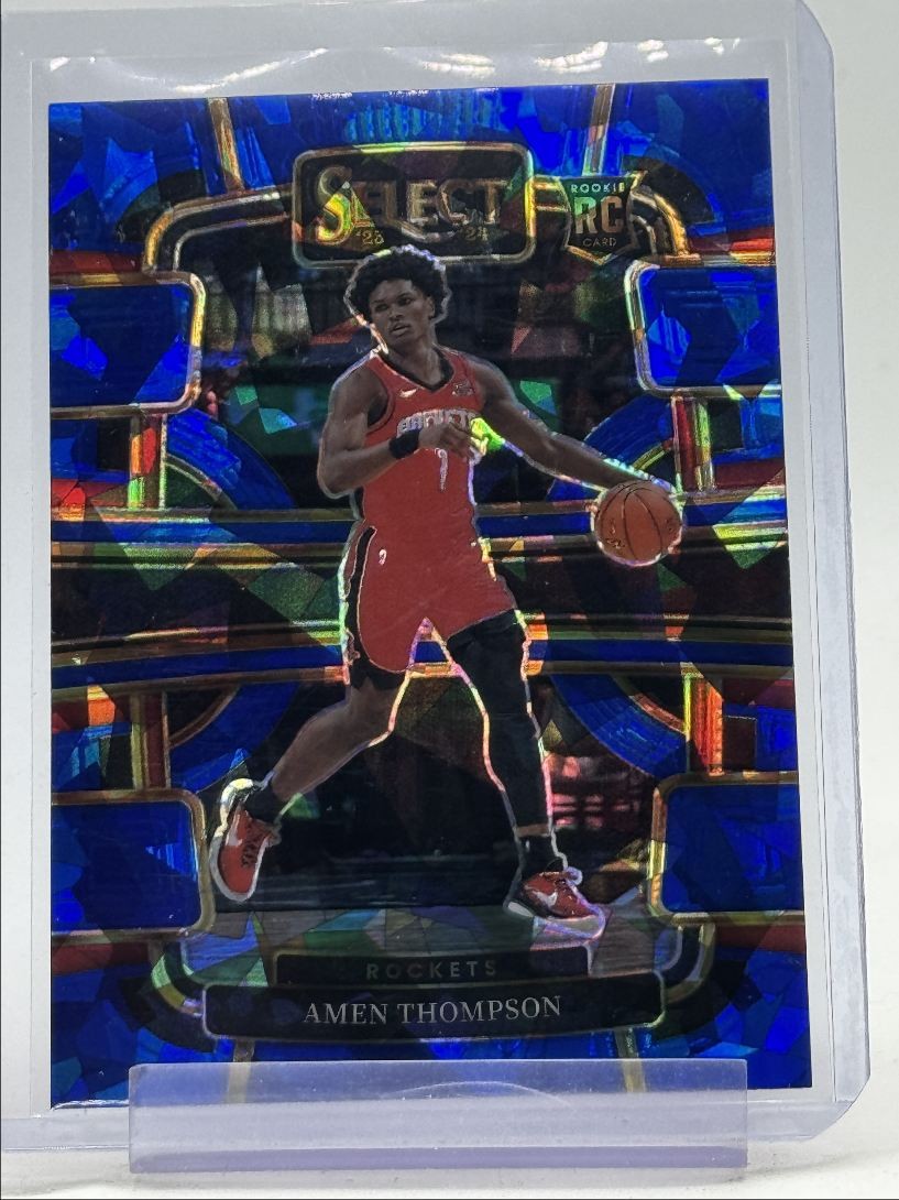 AMEN THOMPSON 2023-24 SELECT CONCOURSE ROOKIE BLUE CRACKED ICE RC Q6015
