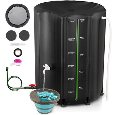 Collapsible Rain Barrel 132 Gallon, Rain Water Collection Barrel, 1000D PVC R...