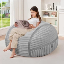Bean Bag Chair 3FT Big Bean Bag Chairs for Adults with Memory Foam Filled,3'Bean