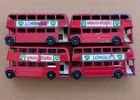 4x Matchbox by Lesney No.5d Vintage Diecast Routemaster Buses Decent Playworn