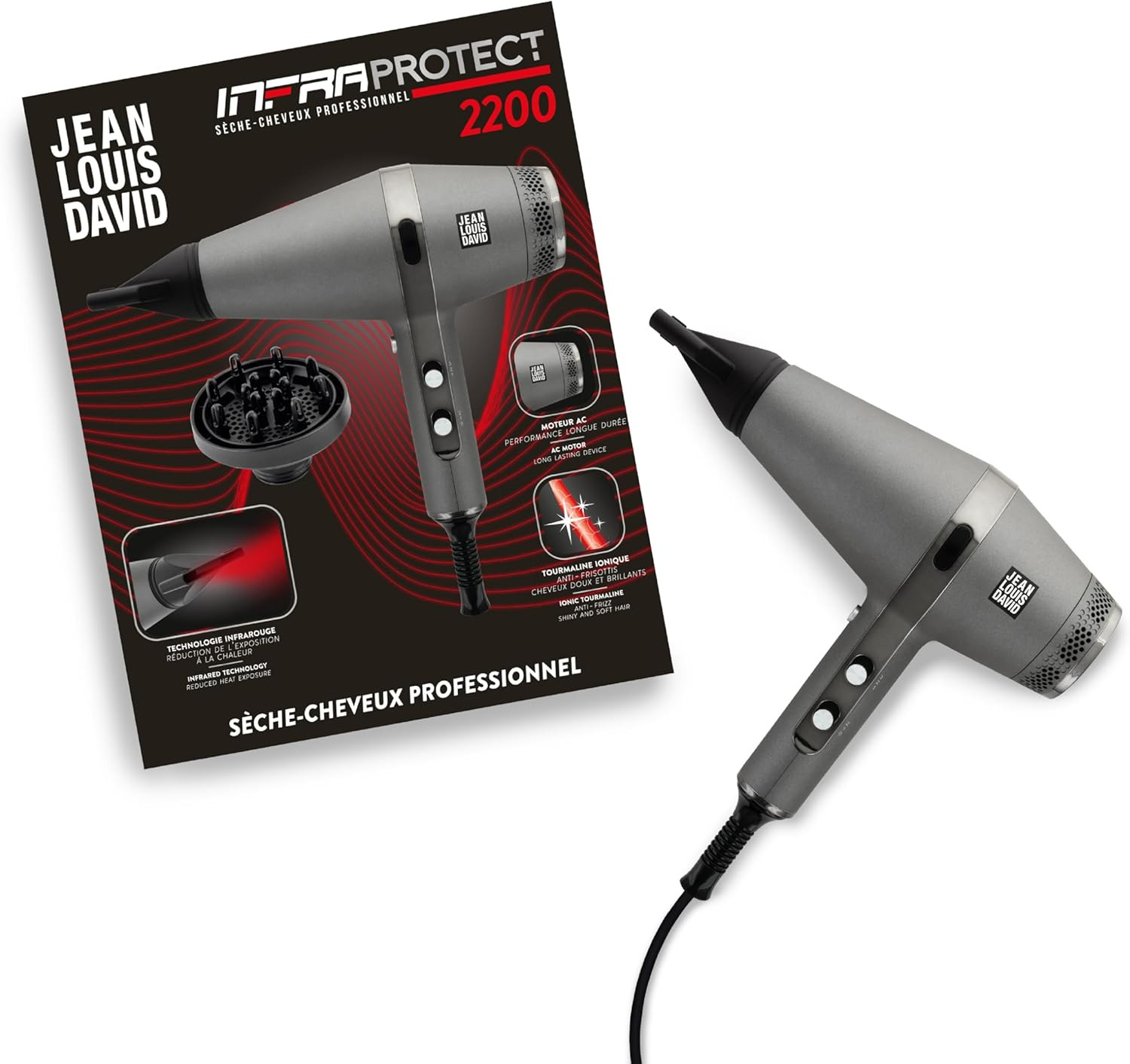 Asciugacapelli Jean Louis David 2200W Infraprotect - Tecnologia Infrarossi