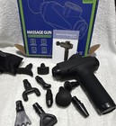 Black Cordless Massage Gun Percussion Pain Relief 8 Heads Rechargeable