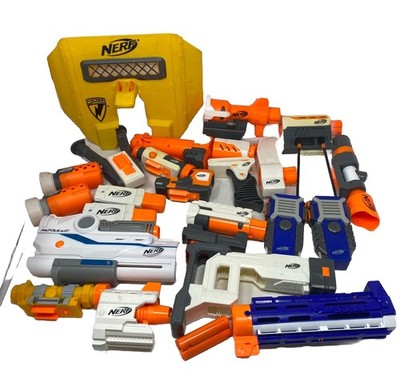 Lot of  23 Nerf Accessories Attachments Scopes Extensions Walkie Talkies
