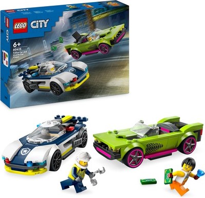 LEGO City Polizeiverfolgung Muscle Car Polizeiauto Set Minifiguren Action 6 J