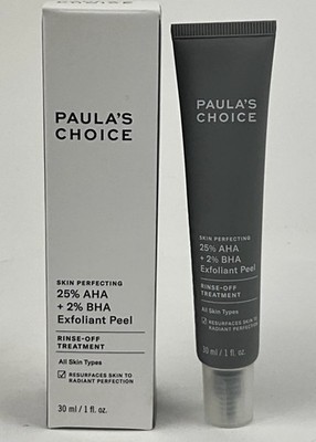 PAULA'S CHOICE Skin Perfecting 25% AHA + 2% BHA Exfoliant Peel 1oz NEW in Box