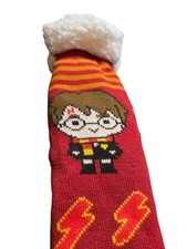 Harry Potter Sherpa Lined Non-Slip Socks Soft Warm Orange One Size Fits Most