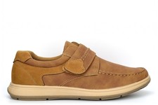 Image of Scimitar Mens Casual Shoes Mens Touch Fastening Shoes Comfort Shoes Tan/Brown