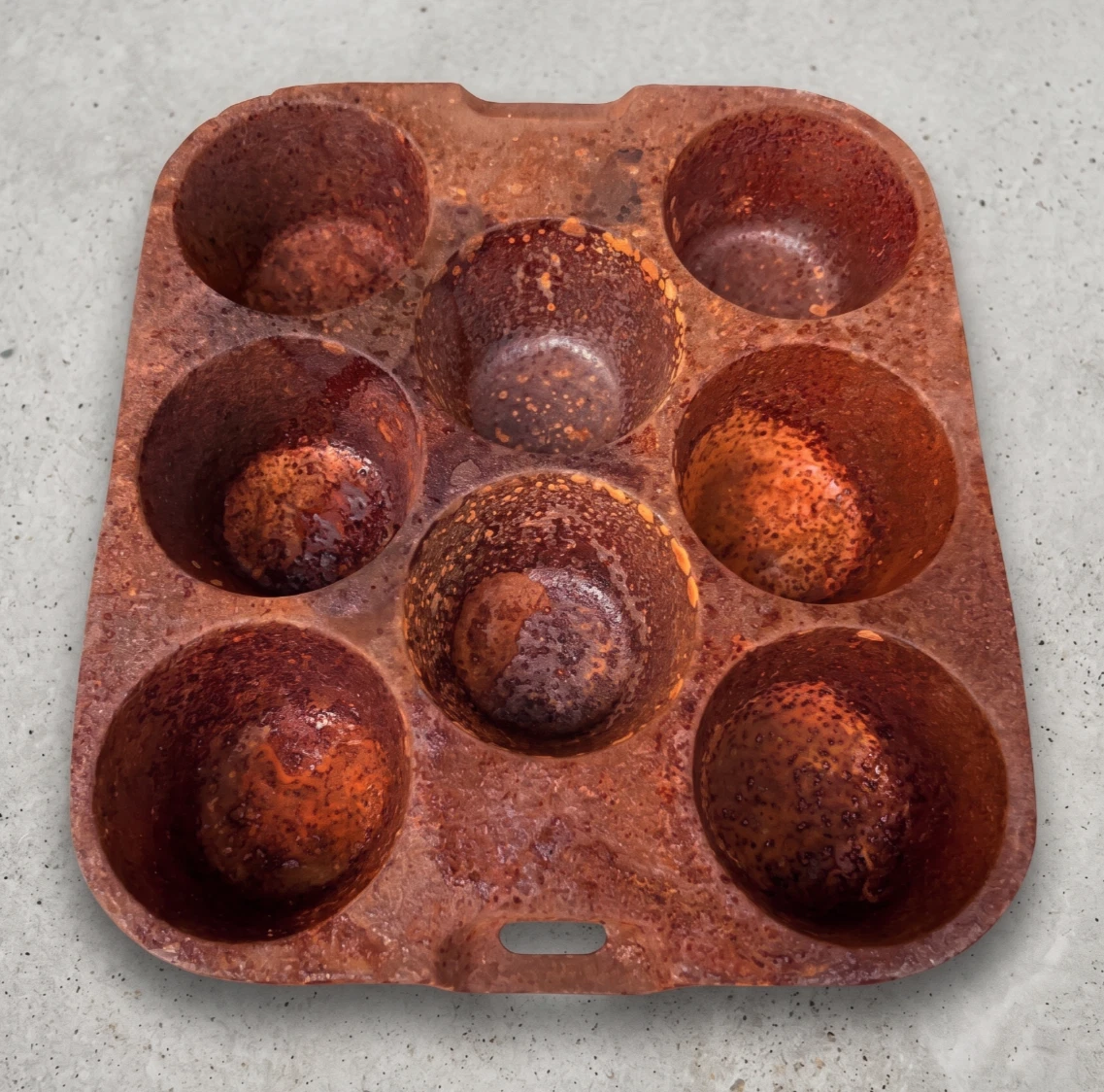 Vtg 1930s Wagner Ware Cast Iron Muffin Popover Pan 8 Cup 1336 Split Logo REPAIR