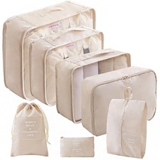 Packing Cubes for Travel - 7 Set Luggage Organizer Bags for Family, Mesh Brea...
