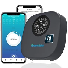Smart Sprinkler Controller, 16-Zone/Station Irrigation System with APP Remote...