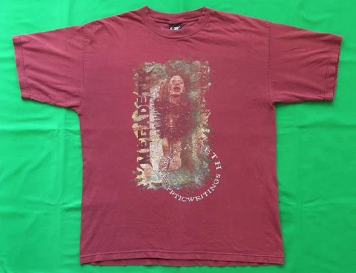 Megadeth Vintage Concert T Shirt Cryptic Writings World 1990s vintage concert t-shirt, vintage, size XL, single stitch, B+ condition