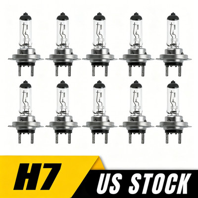 10PCS H7 55W 12V Car Headlight/Fog/DRL Bulbs Halogen Low/High Beam Super Bright