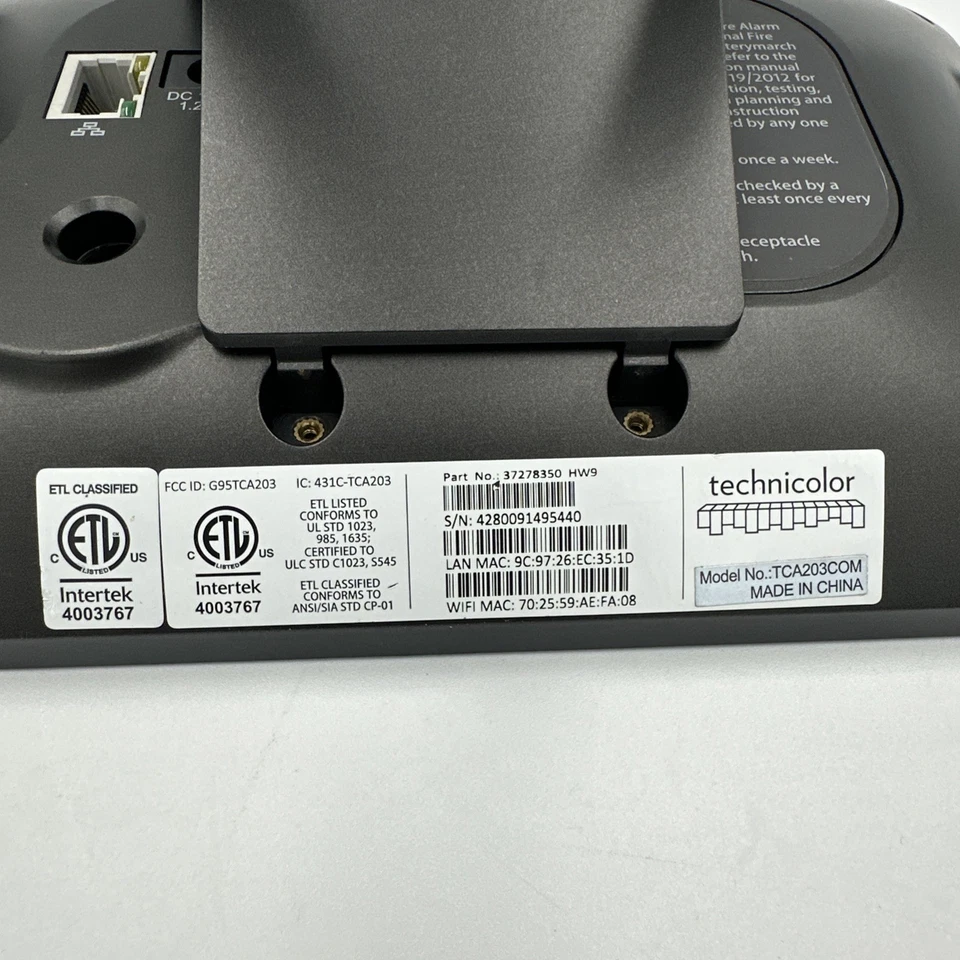 Xfinity Home Touchscreen Controller Model TCA203COM Display - Tested Working - Image 4 of 4