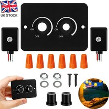 DC12V Dimmer Switch PWM LED Dimmer Switch for Campervan Motorhome Car 2 Gang