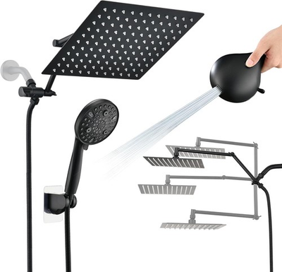 #ad 10quot; Rainfall Shower Head W Handheld Spray Dual W High Pressure Hot $48.20