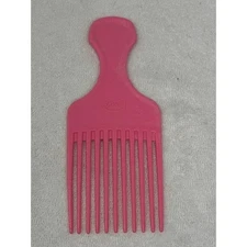 Vintage Goody Hair Pick Textured Plastic Handle Lift Comb 6.5" Pink