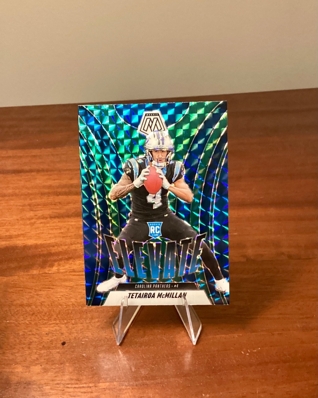 2025 Panini Mosaic Tetairoa McMillan Mosaic Green Elevate #6 Panthers RC