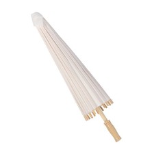 Classic White Color DIY Paper Umbrella Parasol Wedding Bridal Party Decor Photo