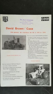 David Brown Case Tractor Leaflet
