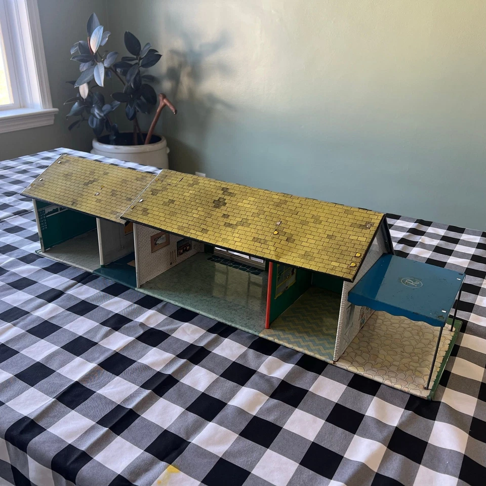 De colección MCM 50s Marx Lata Litografía Rancho Casa de Muñecas Juego Regalo de Navidad Foto 4 de 4