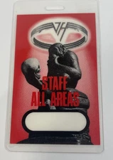 Van Halen Backstage Pass Laminated OU812 Staff All Areas Red
