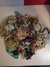 Huge Tangled Vintage Costume Jewelry Lot Wear Repair Craft Resale Mixed 14#