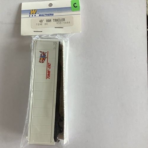 WALTHERS # 933-1666  40' VAN TRAILER KIT  - TIME DC - HO SCALE | Condition: New