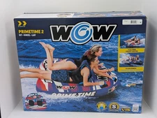 WOW Watersports Prime Time 2 Person Inflatable/Towable Tube With Secure Cockpit
