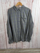 Magellan Outdoors Canyon Creek Shirt Mens 2XL Gray Plaid Flannel Button Up