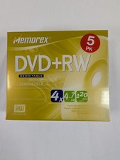Memorex DVD RW Rewritable DVDs 5 Pack New/Sealed