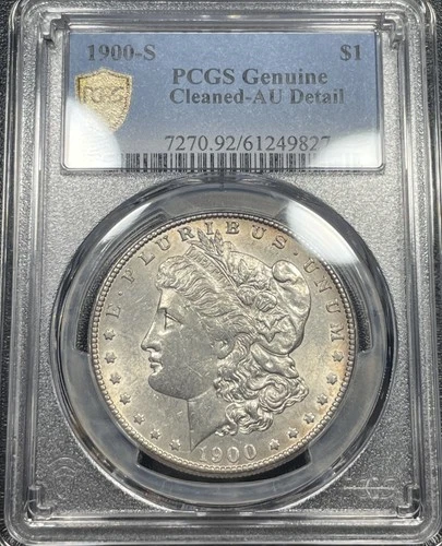 1900 S Morgan Silver Dollar $1 PCGS AU Detail Better Date Coin
