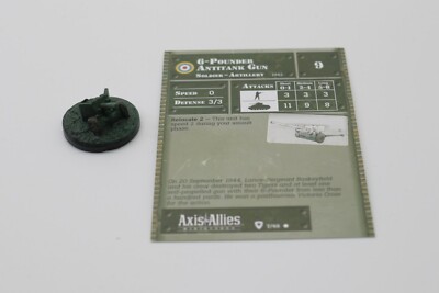 Axis & Allies Base Set 6-Pounder Antitank Gun 7/48
