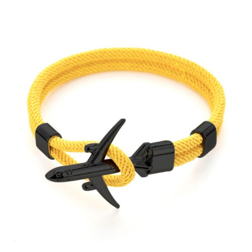 Brazalete de diseño de avión con cuerda de nailon con cable de Milán unisex para hombre y mujer 8 pulgadas - Imagen 10 de 10