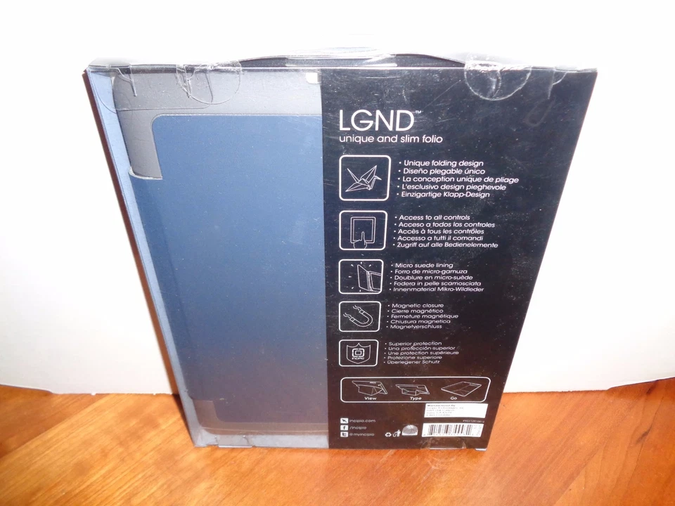 Incipio LGND Unique And Slim Folio For The New iPad/iPad 2 Tablet Black/Blue - Image 2 of 2