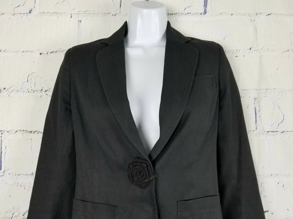 Marc Jacobs женщина Blazer куртка размер 0 черный розетка Snap спереди L/Slv с подкладкой - Изображение 2 из 4