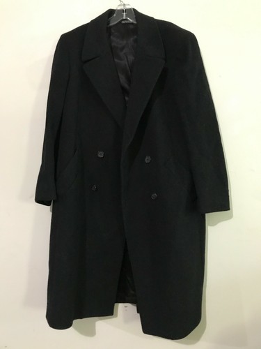Pure Wool Black Men Coat Jacket Winter 