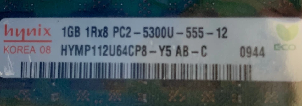IBM - Lenovo 30R5122 Samsung 1GB PC2-4200U 533MHz DDR2 Desktop Memory - Image 2 of 4