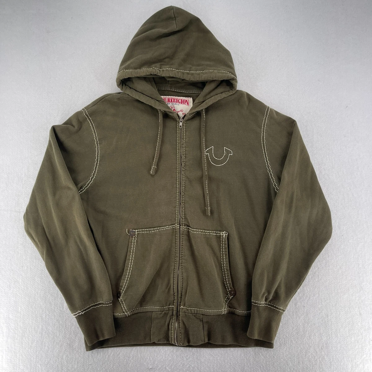 True religion green hoodie top
