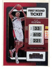 2021-22 Panini Contenders Kyle Kuzma 111/149 First Round Ticket Card Wizards