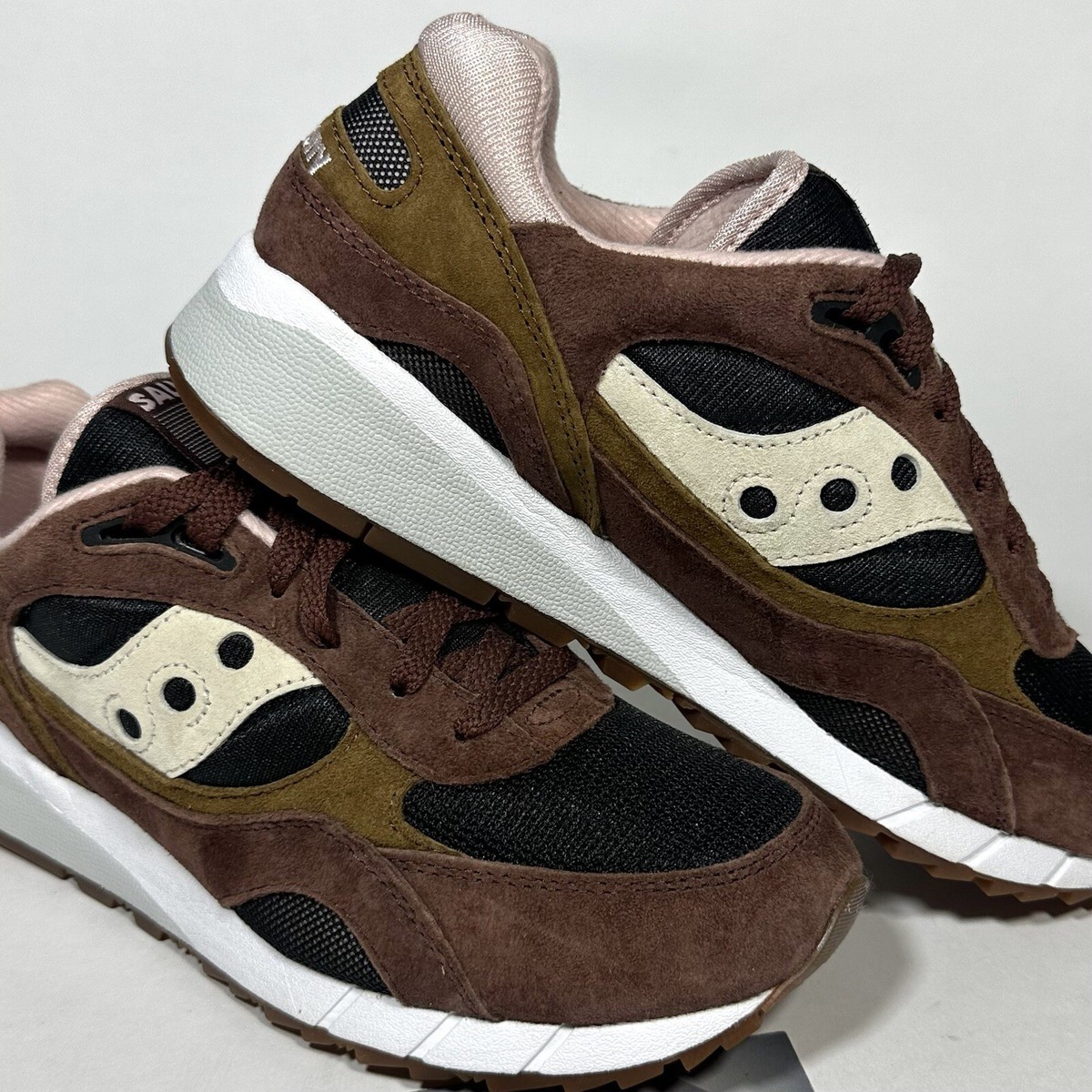 Saucony Originals Shadow 6000 White Coral S70441-11 Sz 8 Unisex‎ Sneakers EUC Saucony Shadow 6000 - White / Grey / Navy – Kith main image 2