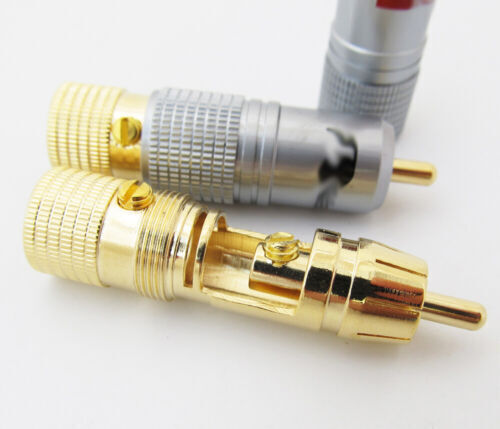50pcs A/V phono connector Gold Plated RCA Plug Lock Free solder - Picture 6 of 6