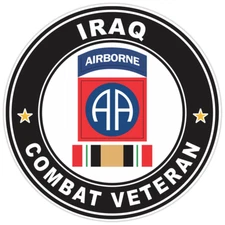 82nd Airborne Division Iraq Combat Veteran Bumper Sticker Military Decal 5"