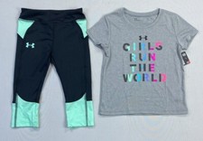 Girl's Under Armour Polyester Two Piece Set With leggings