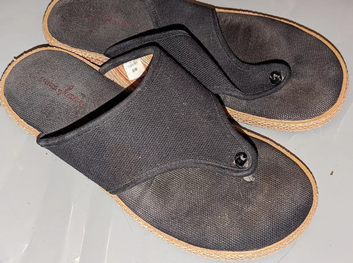 Fabric thong flip flops sales